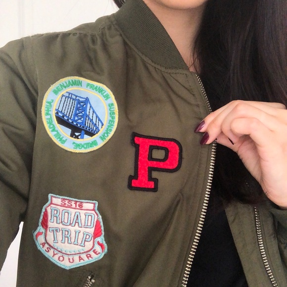 Army Green Bomber Jacket - Picture 4 of 6